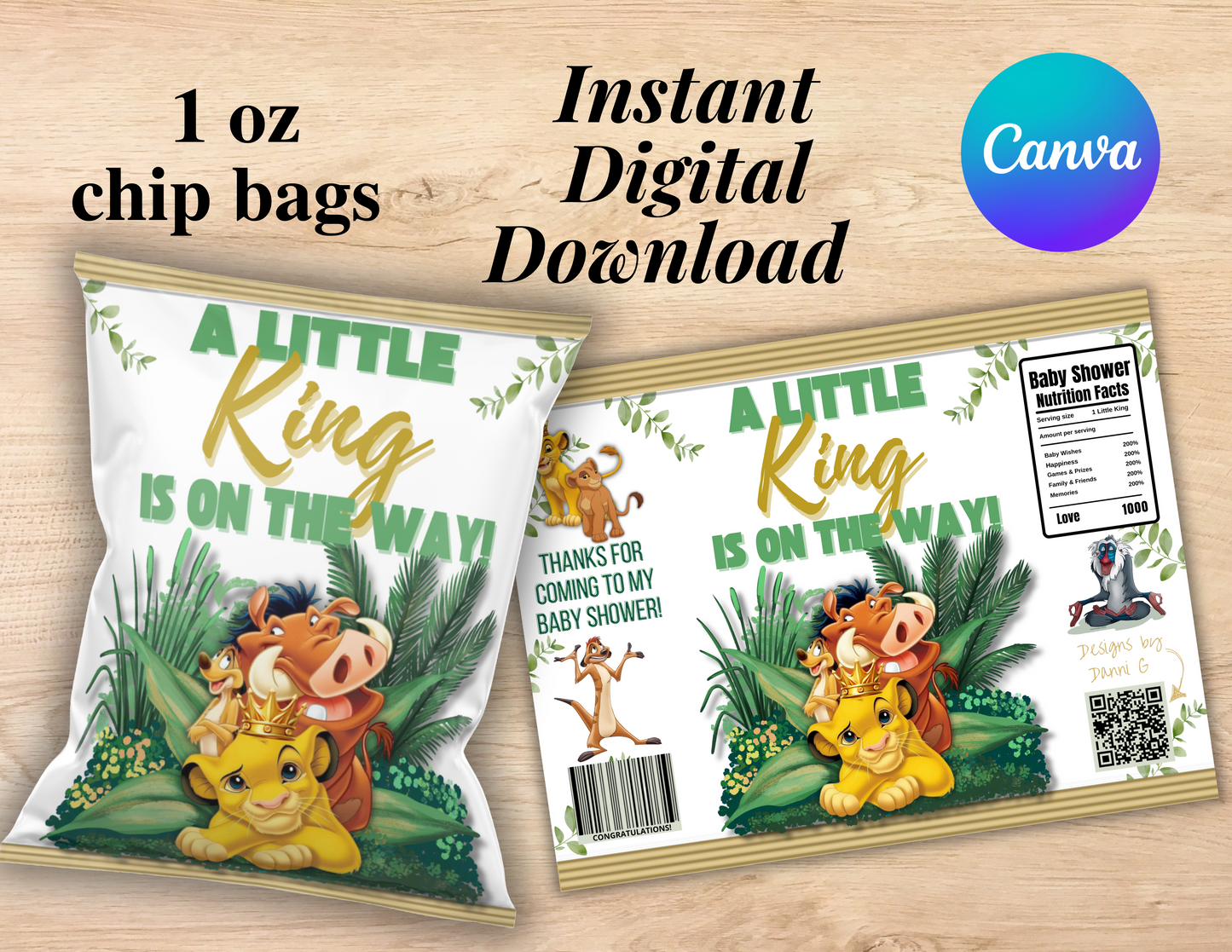 Baby Shower Chip Bag (Digital)