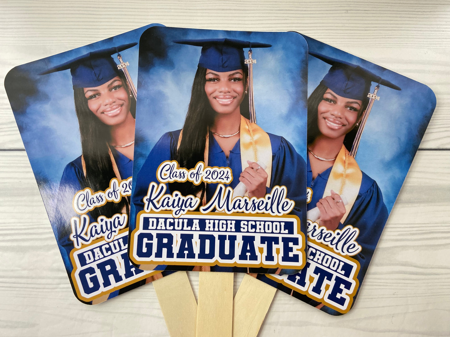 Custom Hand-held Graduation Fans