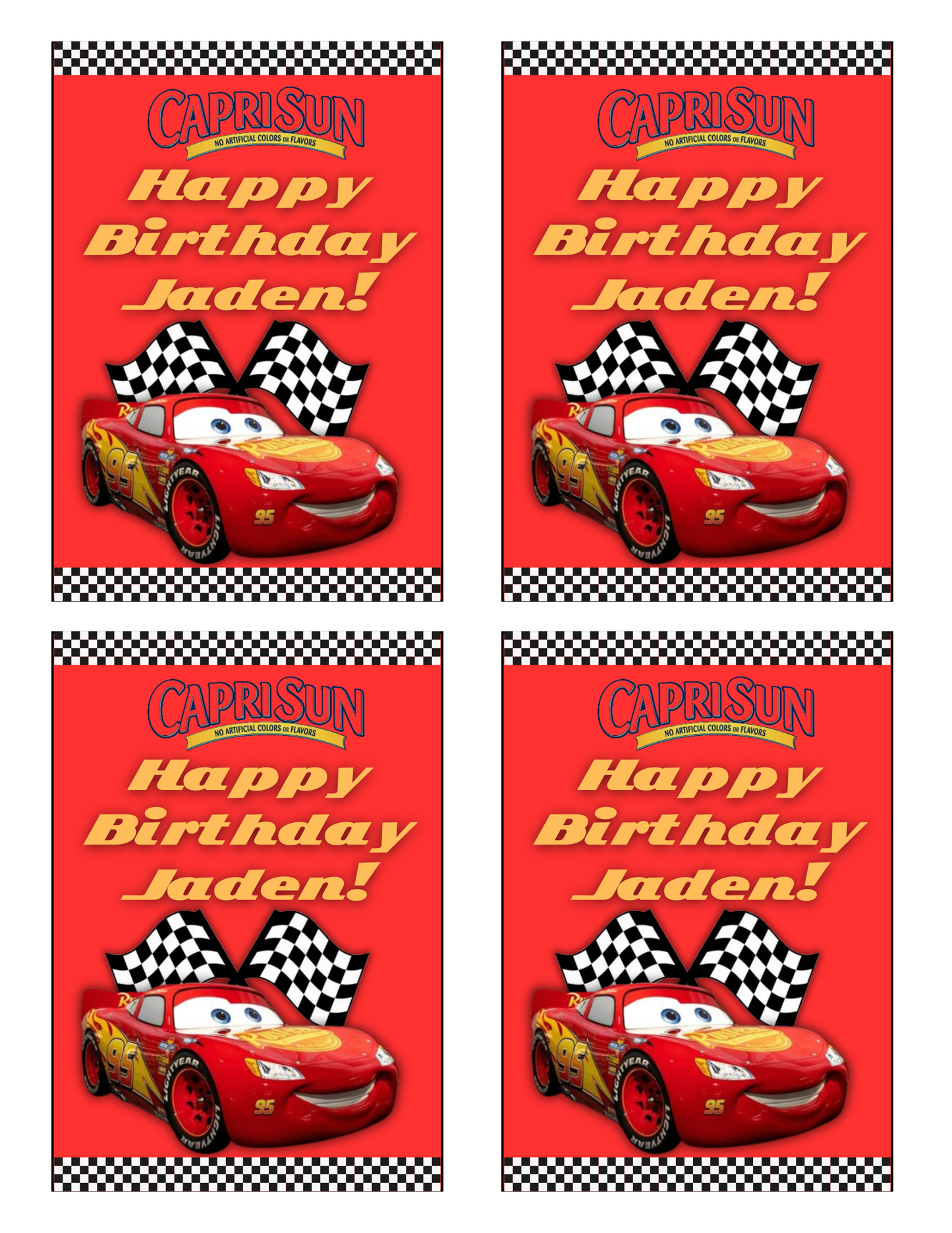 Cars Party Favor (Digital)