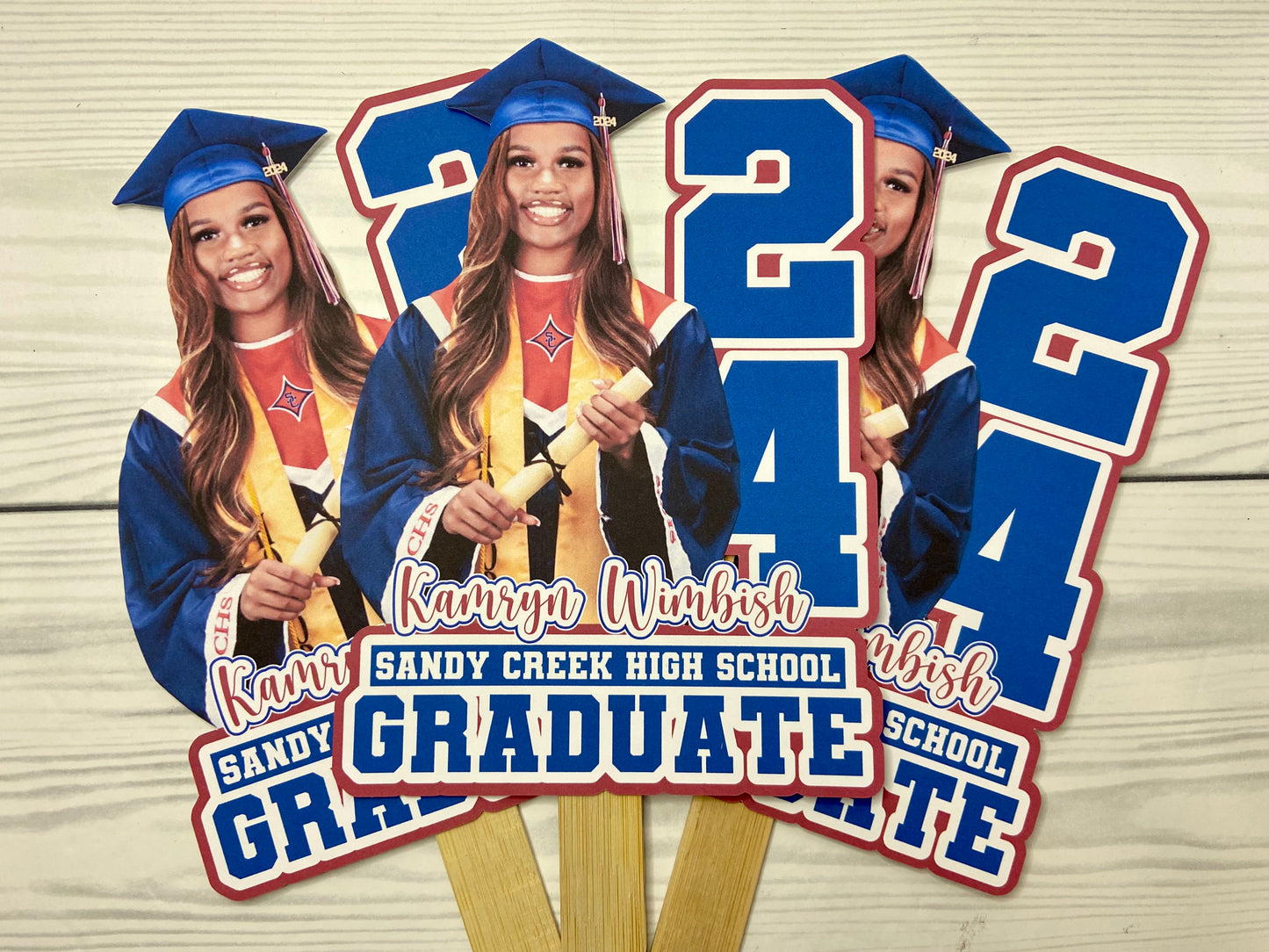 Custom Hand-held Graduation Fans