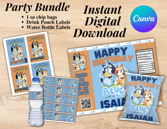 Bluey Party Favor Bundle (Digital)