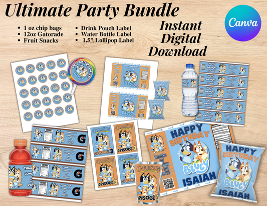 Ultimate Bluey Party Favor Bundle (Digital)