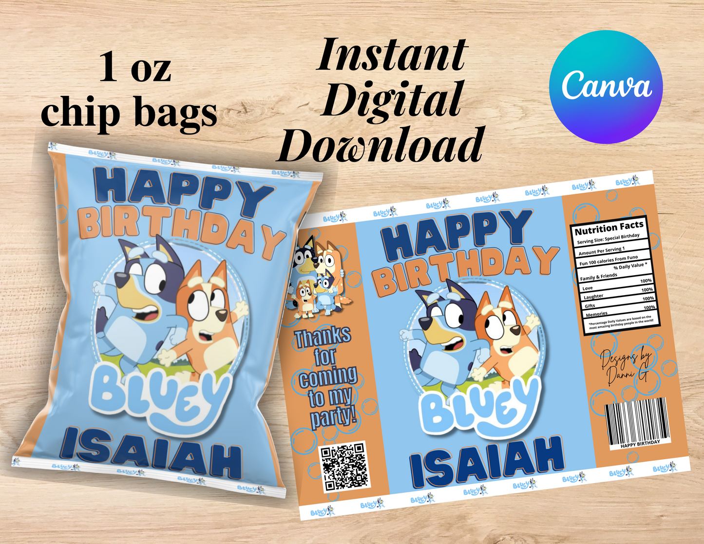 Bluey Chip Bag (Digital)